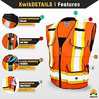 Vista 43 de KwikSafety - Charlotte, NC - GODFATHER Safety Vest [CUSHIONED COLLAR + TABLET POCKET] ANSI OSHA