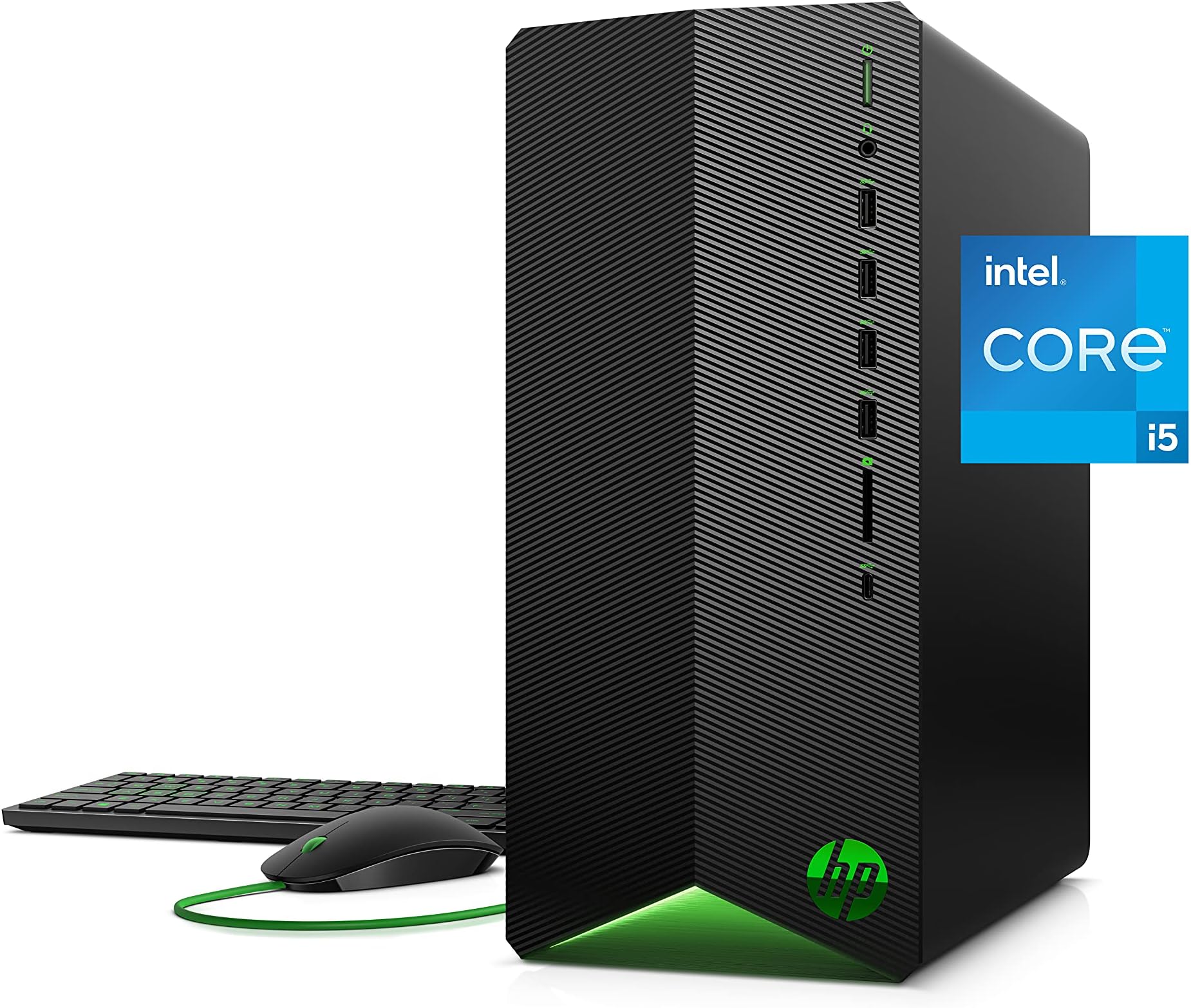 HP Pavilion Gaming PC, NVIDIA GeForce GTX 1650, 11th Gen Intel Core i5-11400F Processor, 8 GB RAM, 512 GB SSD, Windows 11, Wi-Fi 5 & Bluetooth 4.2, 9 USB Ports, Pre-Built PC (TG01-2040, 2021)