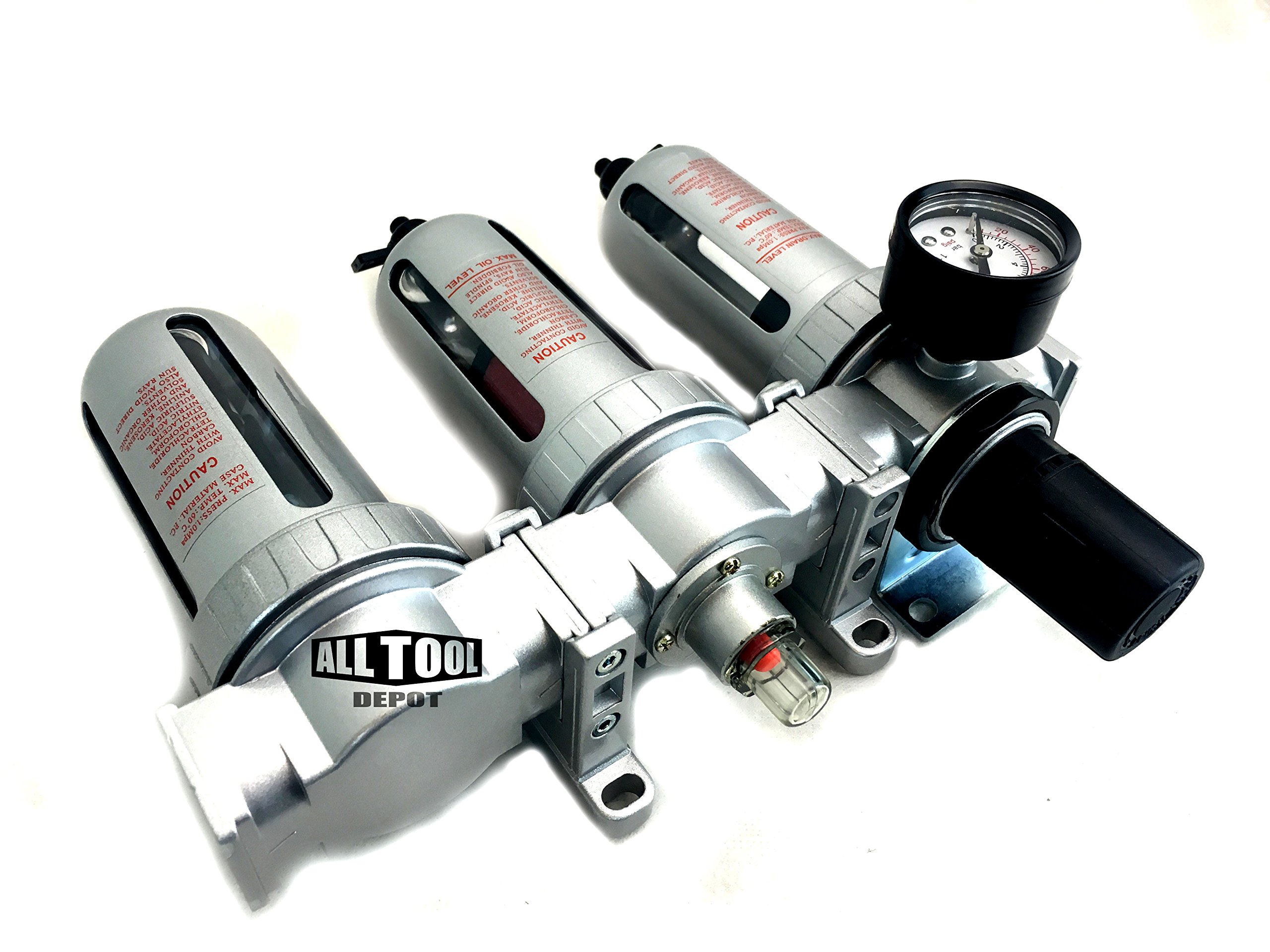 3/4" NPT Industrial Air Compressor Filter & Regulator - Moisture Separator For Plasma Cutters