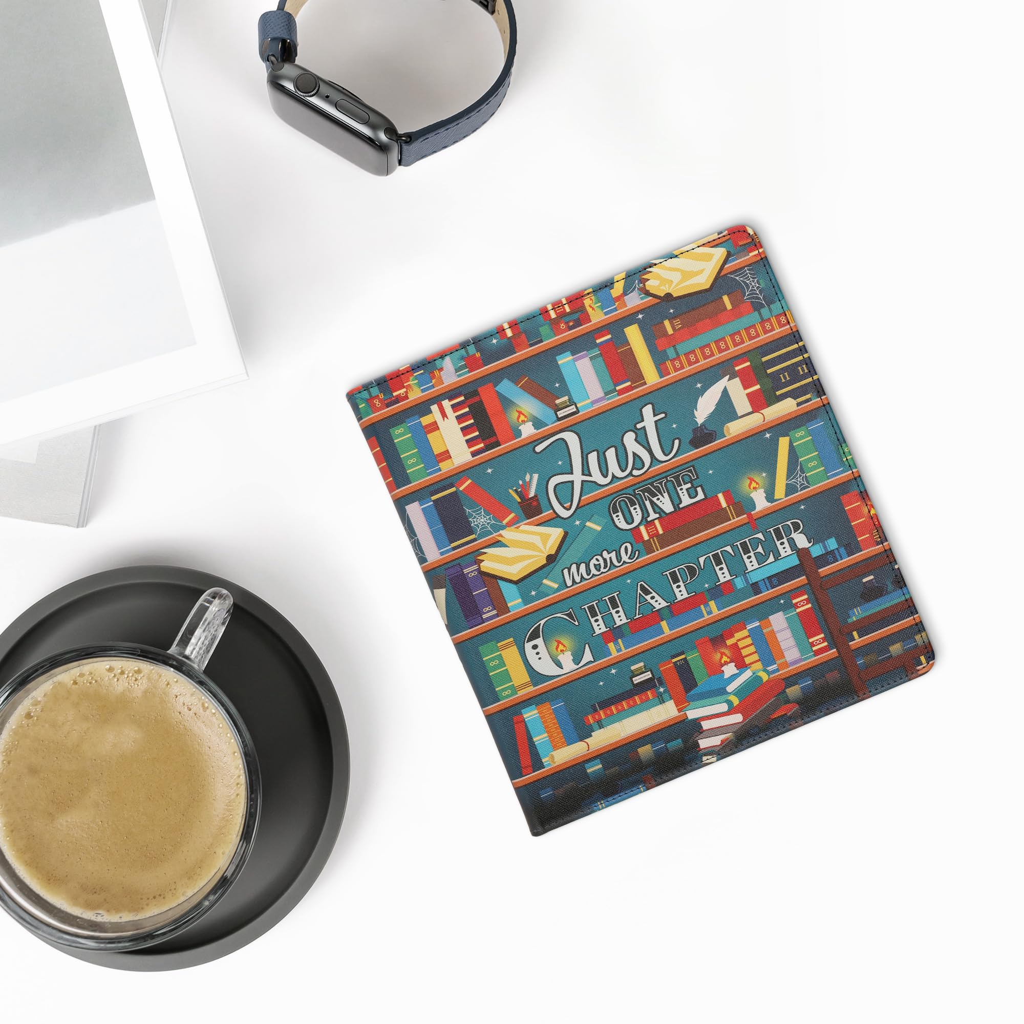 kwmobile Étui Compatible avec Amazon Kindle Scribe (2022/2024) Coque - Étui à Rabat magnétique Tablette eReader Similicuir avec Sangle - Multicolore