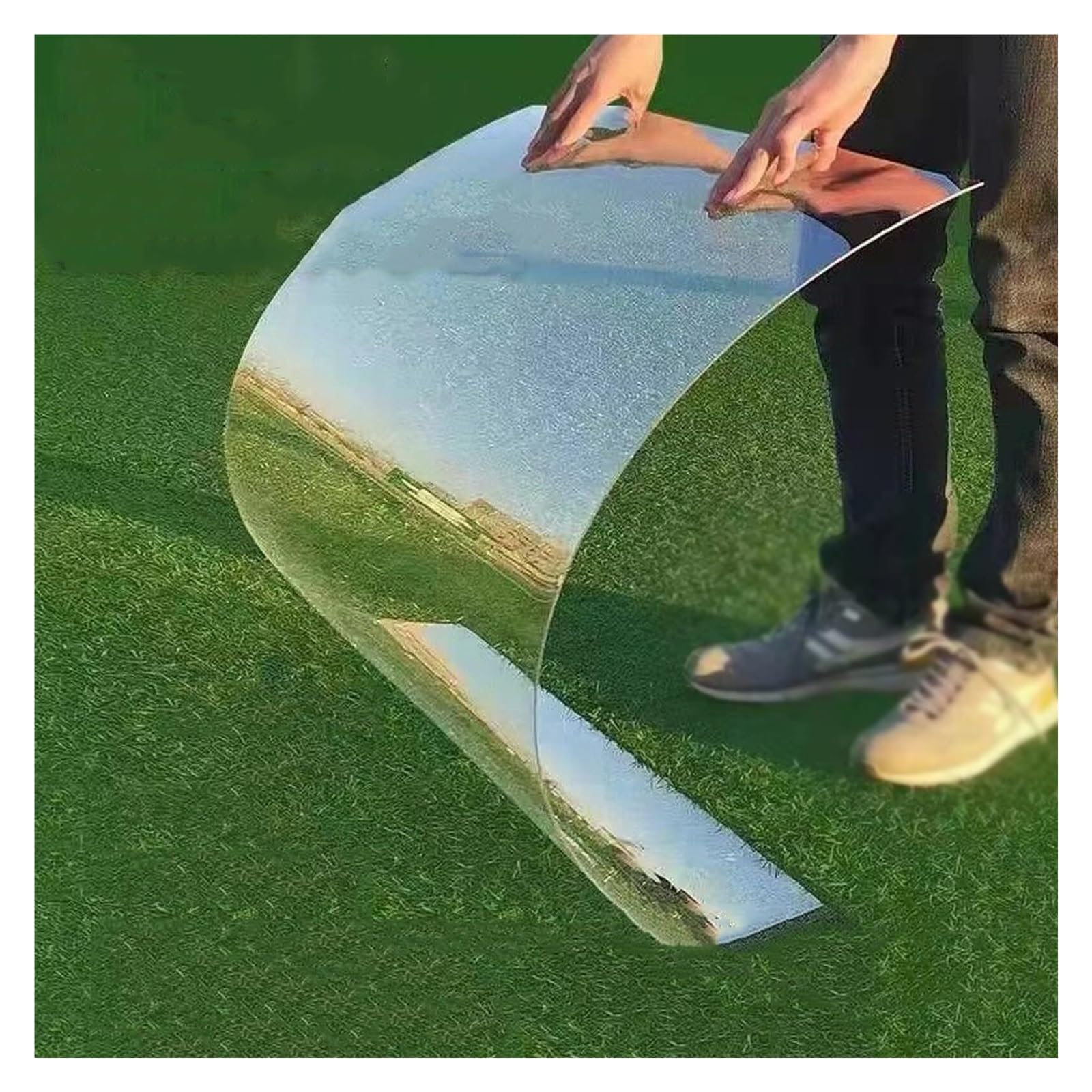 1mm Clear Acrylic Plastic Sheet, Transparent Polycarbonate Panel for Roofing, Strong Impact-Resistant PC Board, Greenhouse & Patio Cover, Outdoor Rain Canopy Shade(0.5x5m(1.6 * 16.4ft))