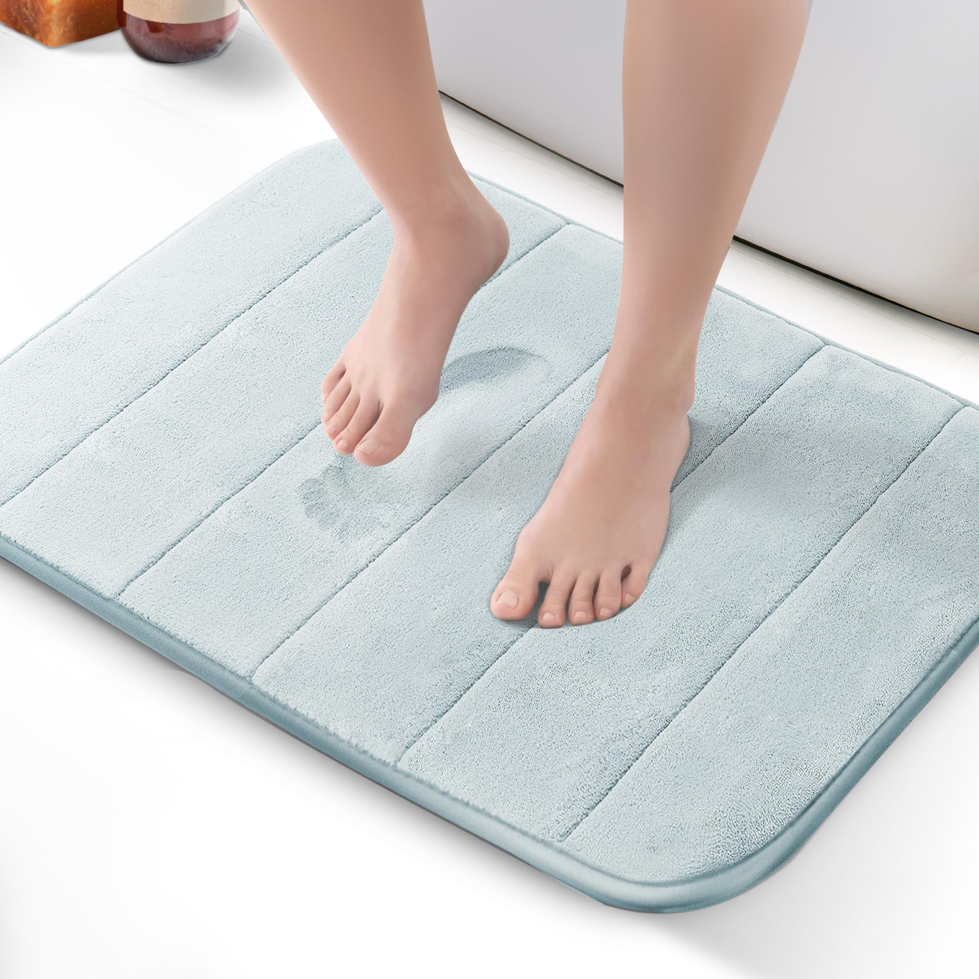 Keplin Memory Foam Bath Mat 50x60cm Light Blue