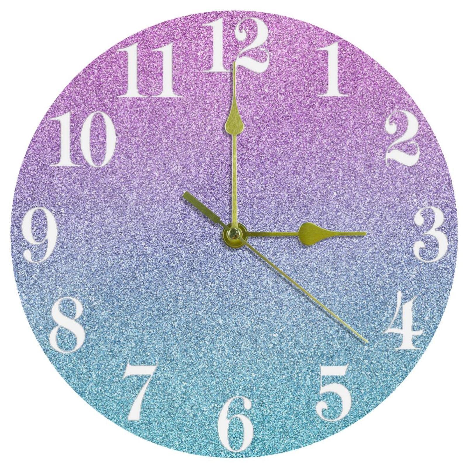 Horloge murale sirène scintillante pour décorer la cuisine ou la salle de jeux des enfants