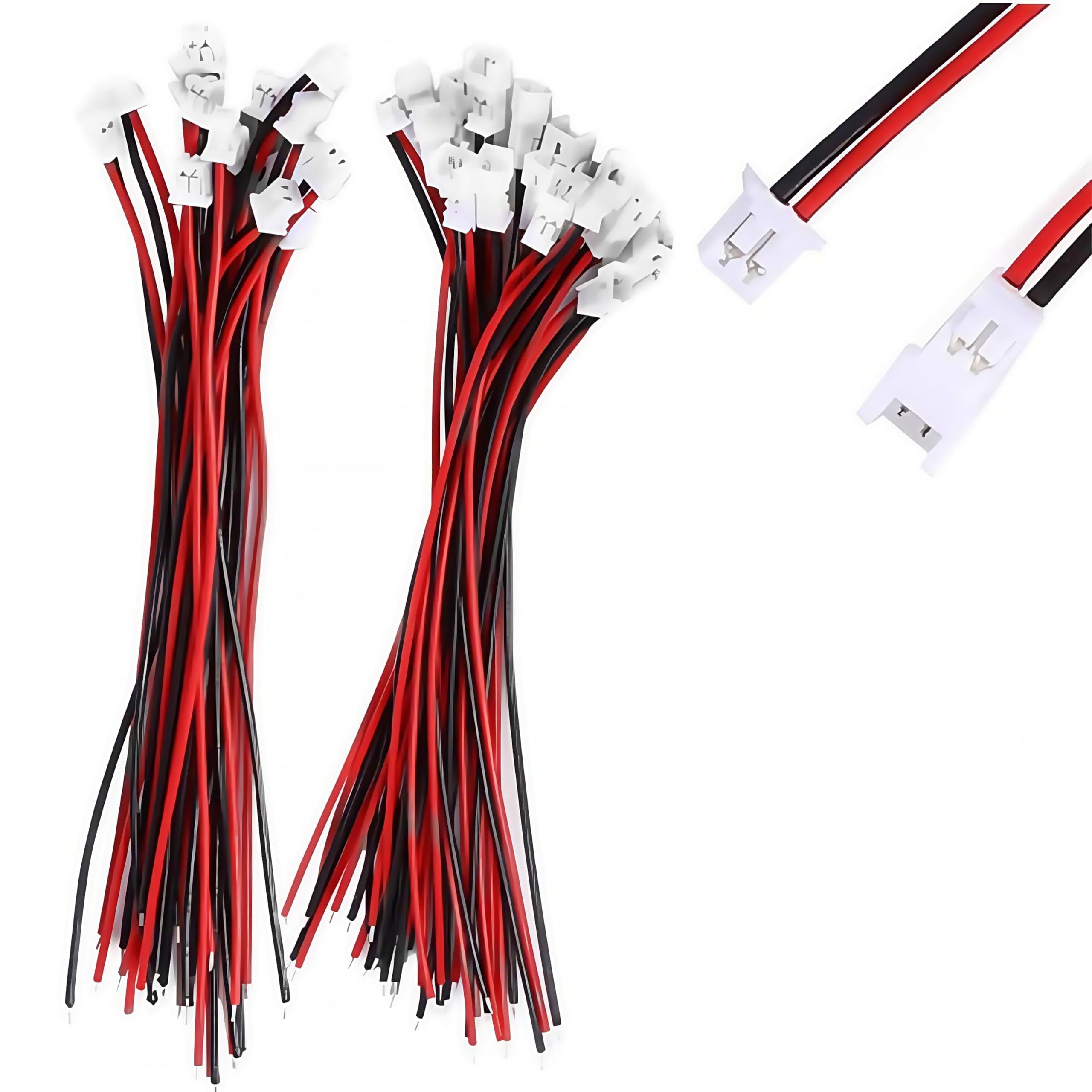 Amazon.co.jp: 40個20ペア JST 1.25mm 15cmプラグコネクタ 2ピン オス