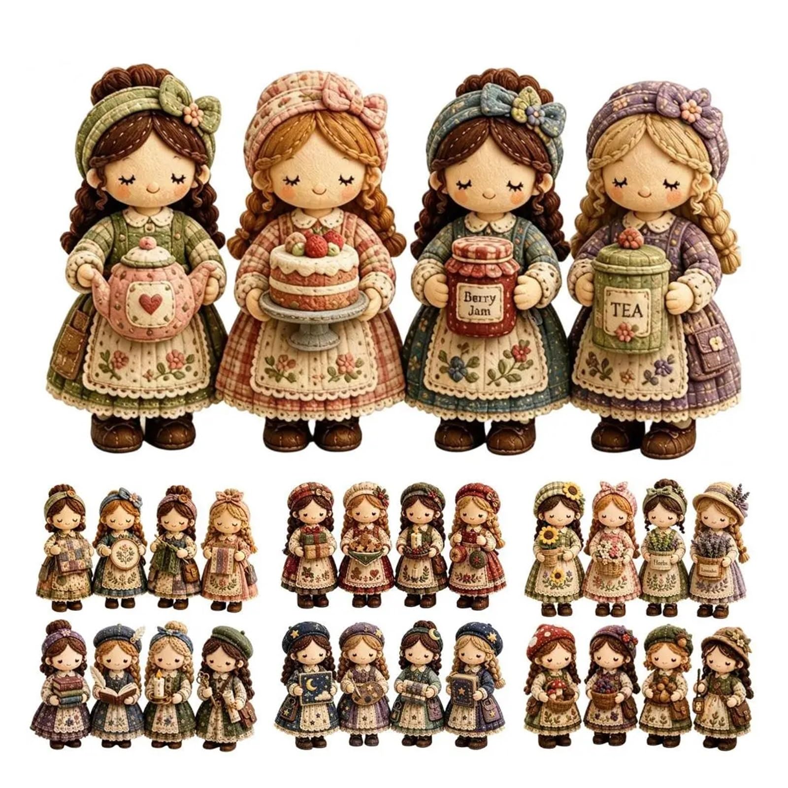 kit de tela para acolchar diy Kit De Bricolaje for Patchwork for Niña | Con agujas de tela precortadas, juego de manualidades de costura 3d for decoración del hogar, bosque(A)