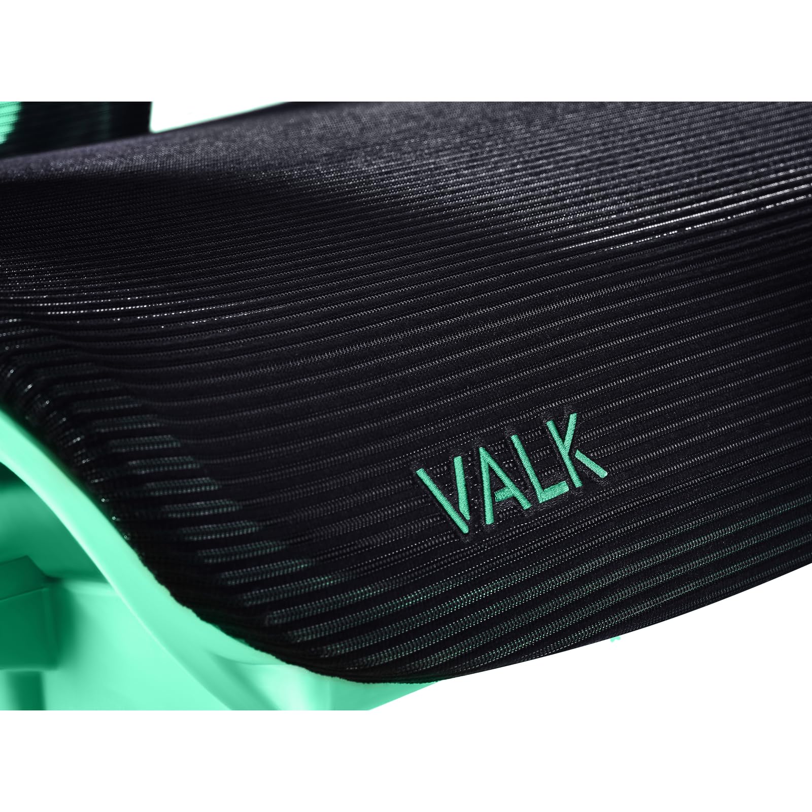 VALK Noma - Silla Gaming de Malla Transpirable, Silla Oficina Ergonomica, Reposabrazos 3D, Base Aluminio, Mecanismo Sincronizado, Reclinable, Asiento Deslizante, Reposacabezas (Negro/Aqua Menthe)
