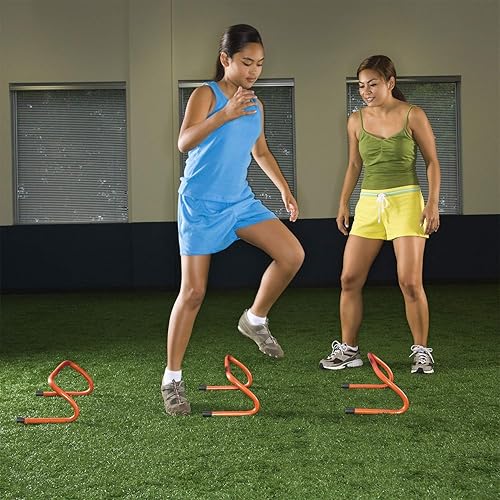 Miniatura 8 de REEHUT Juego de 5 obstáculos de velocidad de 6.0in, agilidad, plyométrico y todo propósito de entrenamiento de velocidad con asas de transporte