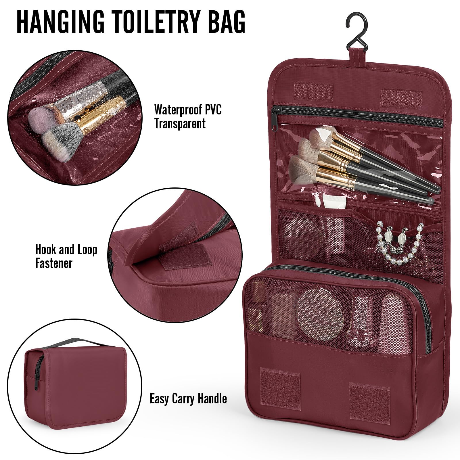 Veken 8 Set Packing Cubes for Travel Essentials,Anti-Wrinkle Buckled Suitcase Organizer for Shoe & Toiletry Bag,Carry On Luggage Bag with 99+ Count Mesh Holes for Airplane & College Dorm Accessories view 3