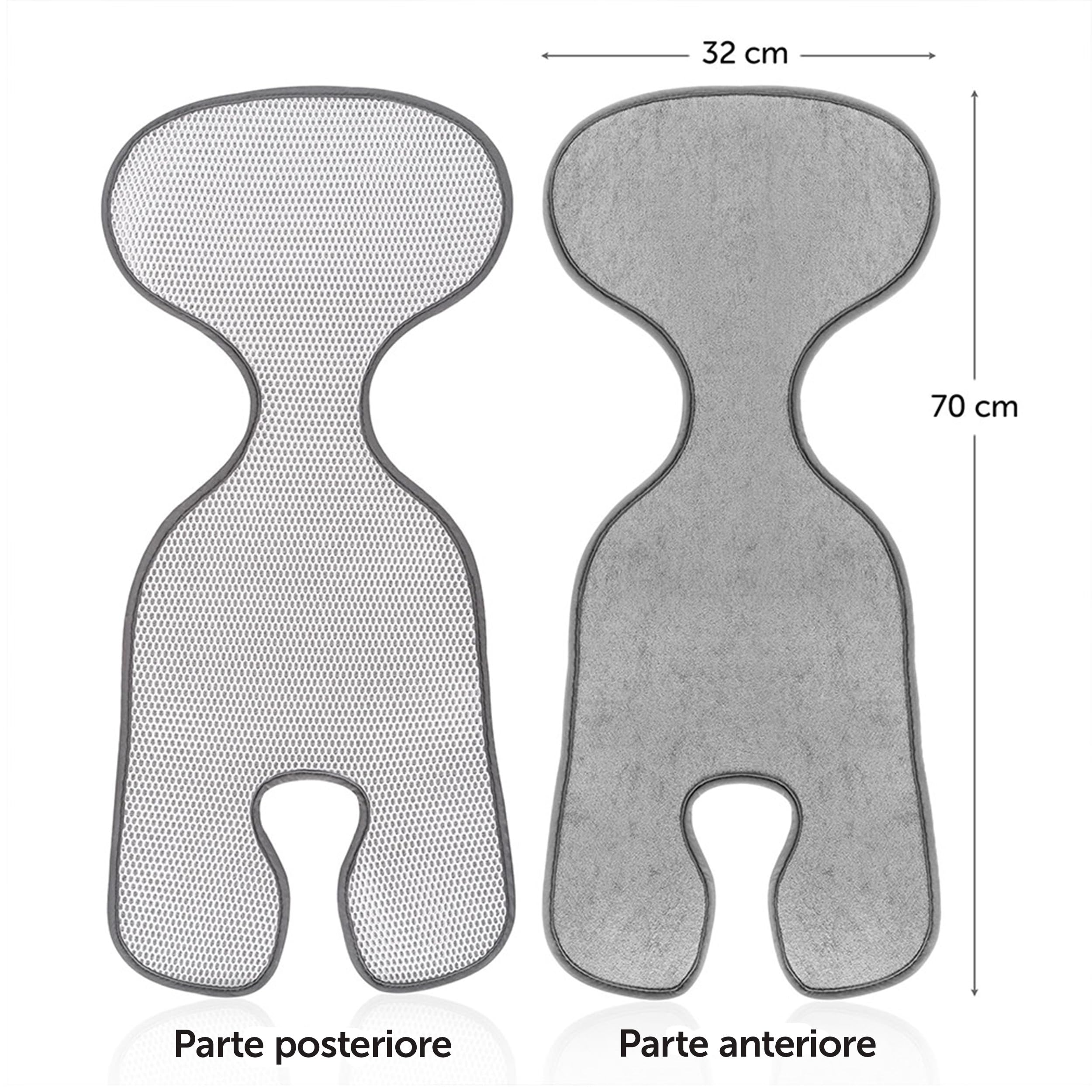 Zamboo Copriseggiolino Auto Bambini Universale per Ovetto Auto Gruppo 0+ - Protezione Seggiolino Auto Bambini Traspirante e Antisudore - Grigio