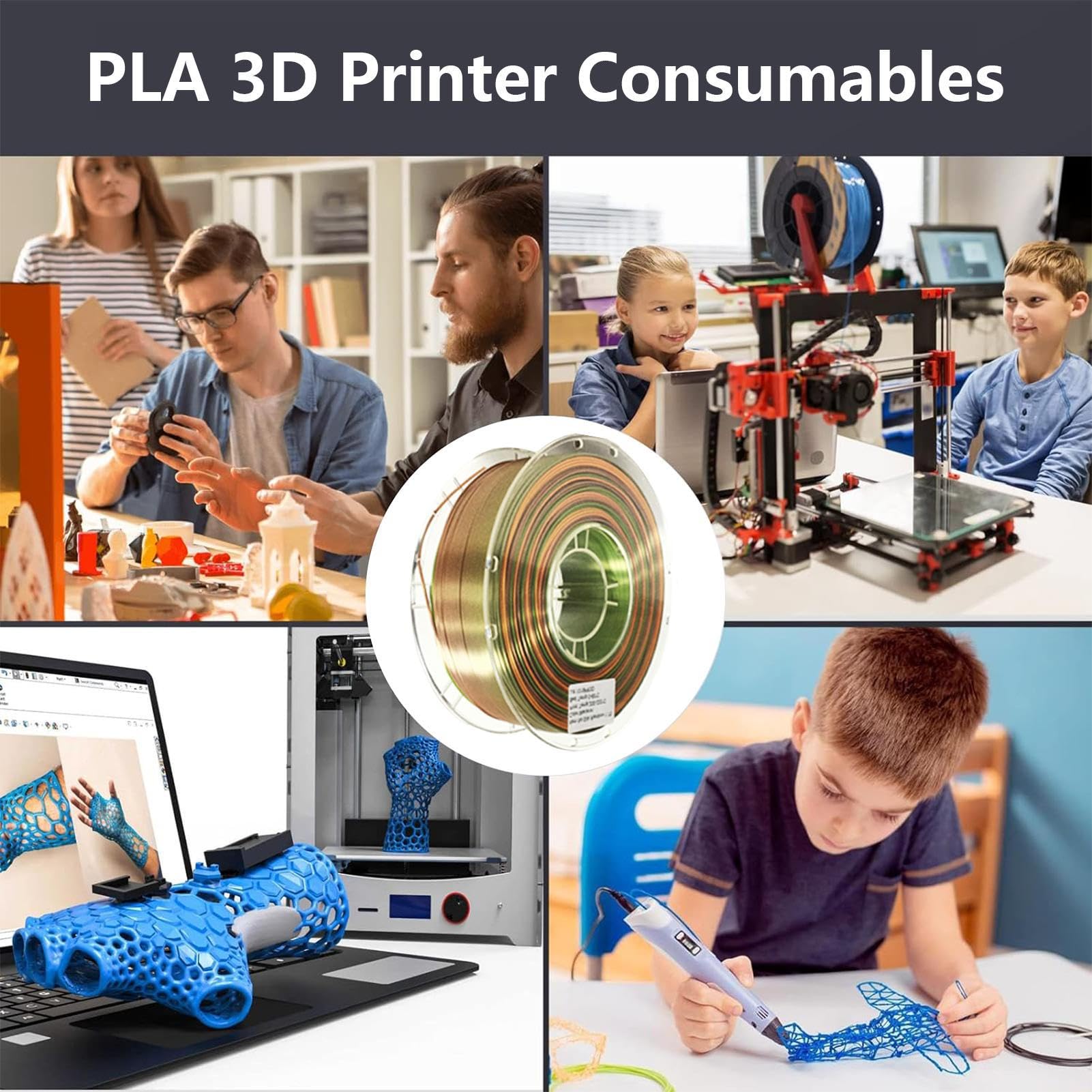 Filamento de seda PLA de impresión 3D | Filamento de bobina de impresión