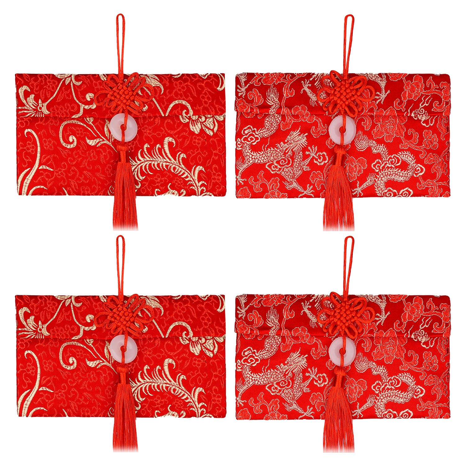 Chinesische Rote Hochzeitsumschläge – 10 Stück, 8,8x17 Cm, Mit Xi-Schriftzeichen – Für Geldgeschenke & Glückwünsche