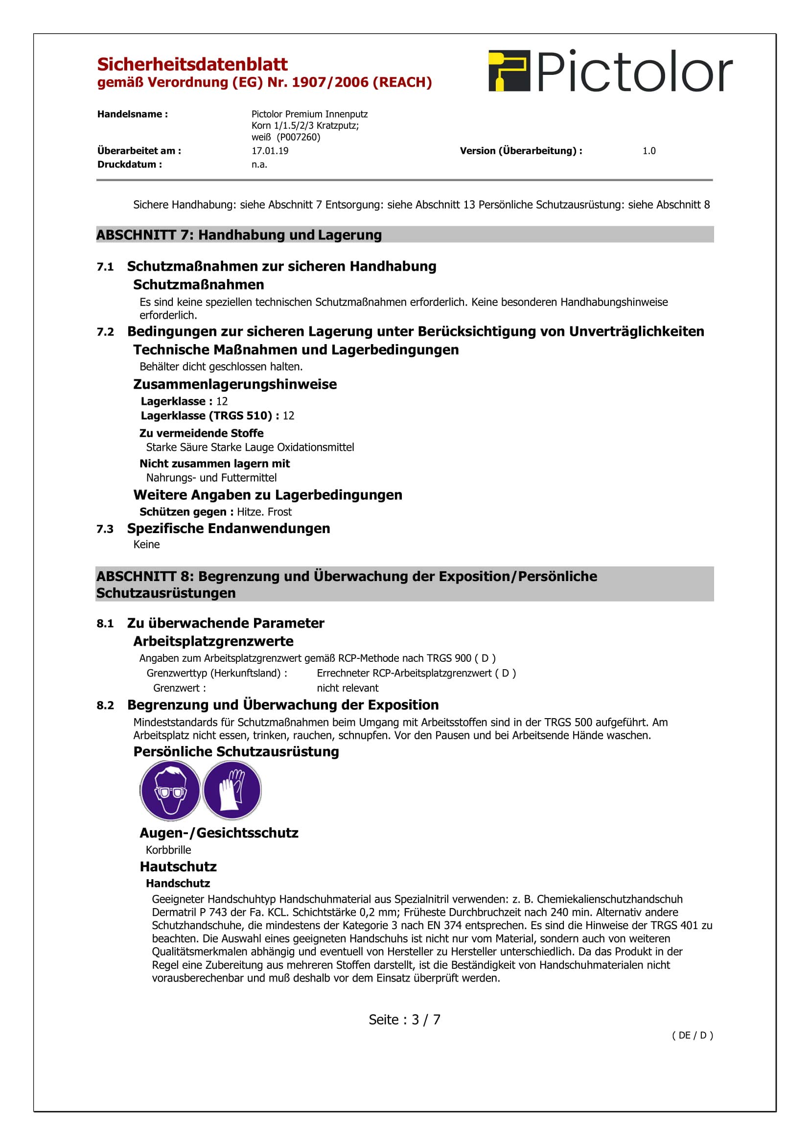 Pictolor Premium-Innenputz 25kg Körnung: 1mm