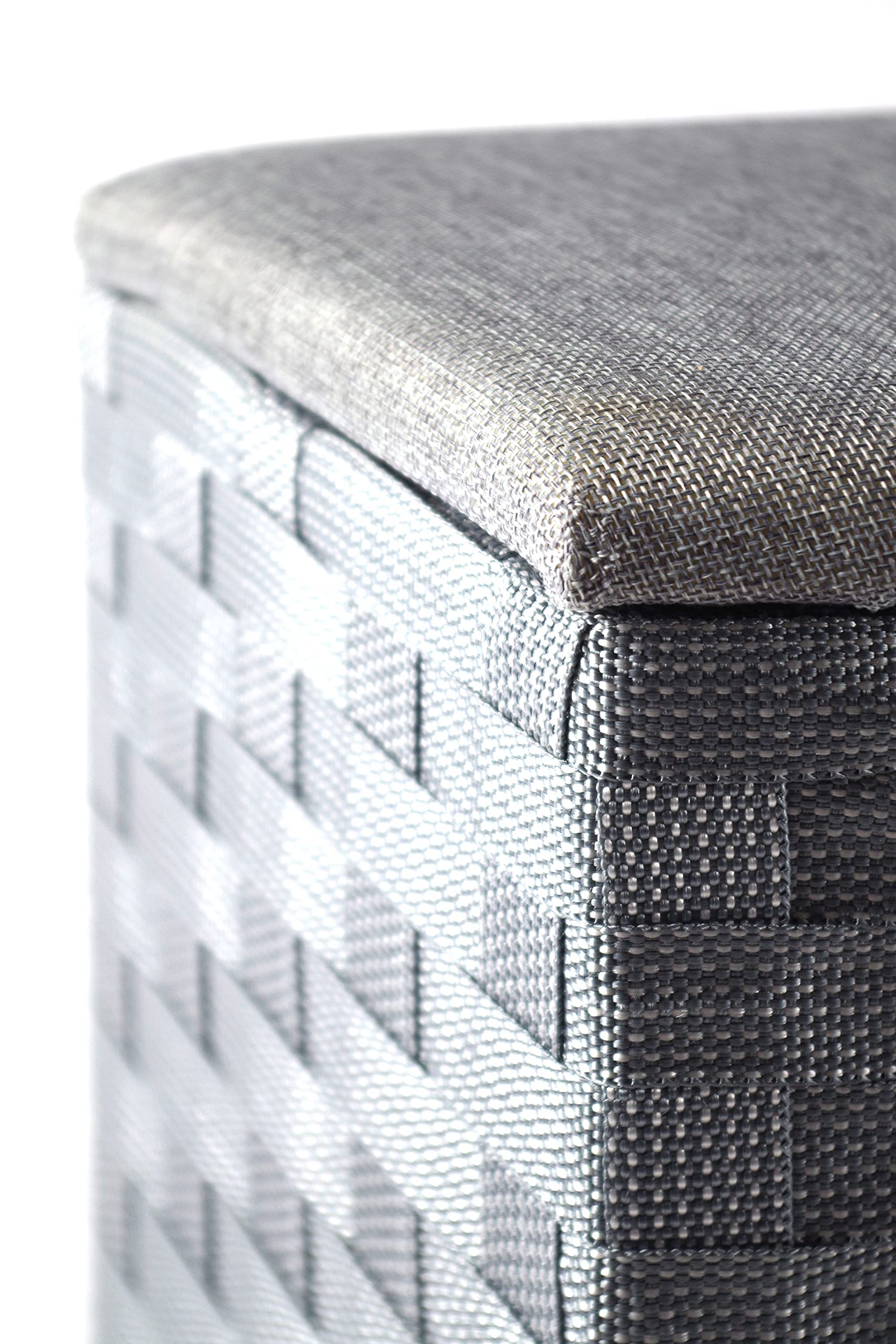 Kobolo Wäschebehälter aus Nylon 45x33x53 cm Grau