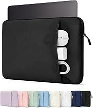ProCase 13" MacBook Neo/Air/Pro Sleeve - Black | Padded, front pocket. Compatible with 13" Lenovo/HP/Acer/Asus. Ideal for pros, students, travel.