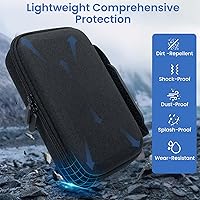 Vista 6 de Estuche para el combo de cámara DJI Osmo Pocket 3, bolsa EVA de almacenamiento duro con 1 correa ajustable y 2 protectores de pantalla y 1 mini