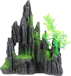 generic 2 Pçs Vista Paisagem Peixe Anfíbios Tartarugas Escondendo Resina Betta Decoração Árvore Esconder Tanque Habitat Paisagismo Musgo Acessórios Pedra Aquário Lagartos Ornamento