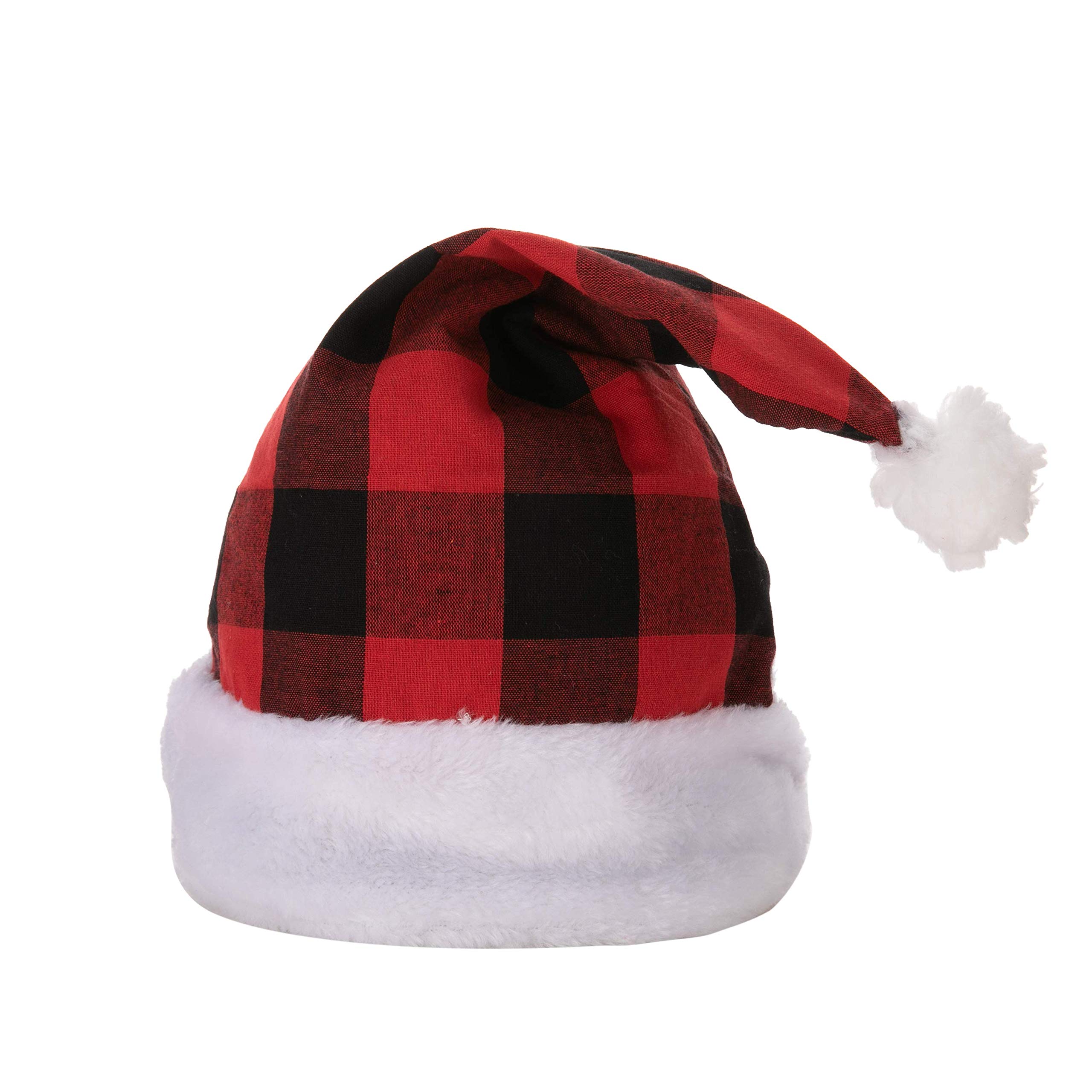 JOYIN 6 Stück Weihnachtsmütze Plaid Weihnachtsmütze Luxus Plüsch Hut für Weihnachtskostüme, Weihnachtsfeierzubehör, Urlaubsparty-Gastgeschenke
