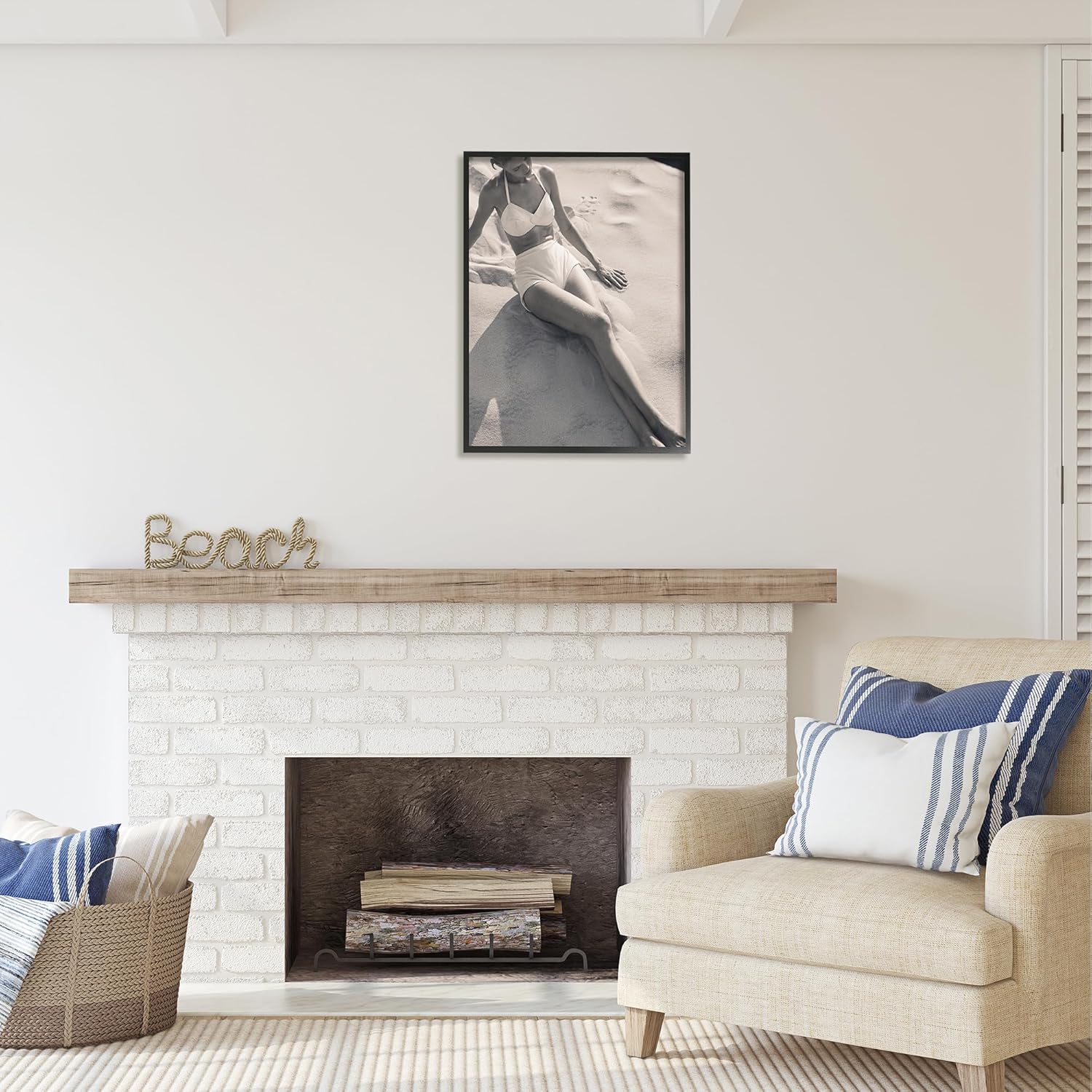 Stupell Industries Beach Fashion Photography Framed Giclee Art by Graffi*Tee Studios