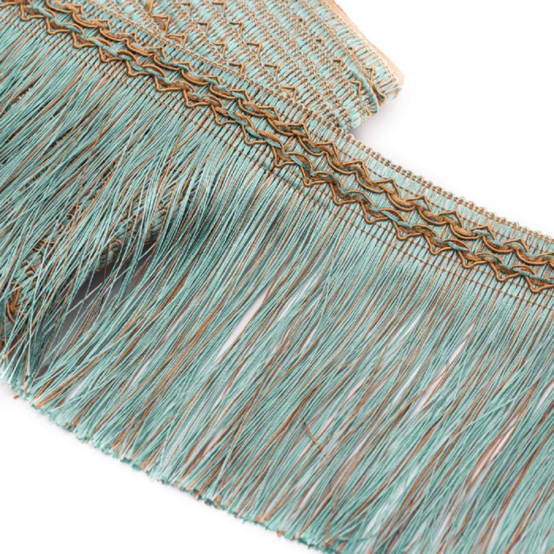 Exquisite tassel decoration, 11.5 Meters 17cm Wide Lace Ribbon Fringe Trim Tassel Trimming Sewing Ribbon Tassel Thread Edge Sew Craft Decorative Ribbon for DIY Latin Dress Stage Curtain Clothes Access