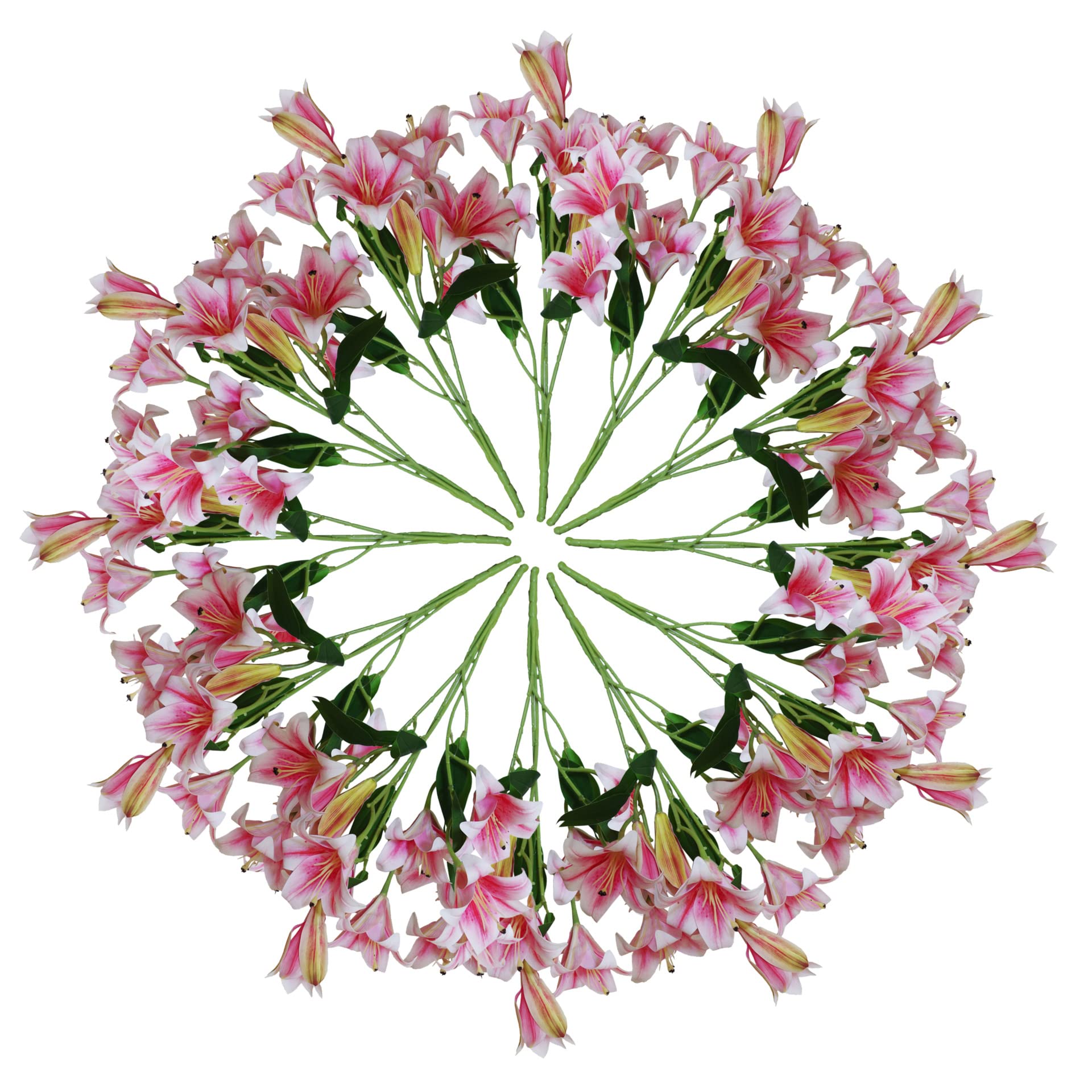Leaf Large Artificial Stargazer Style Lily Plant