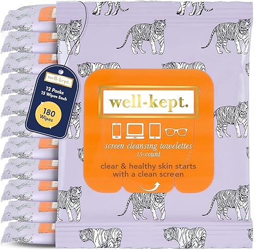 Miniatura 10 de Well-Kept Toallitas Tech & Lens – Limpieza de anteojos, pantalla y teléfono, multisuperficie, sin pelusas, prehumedecidas, sin rayas y sin rayones,