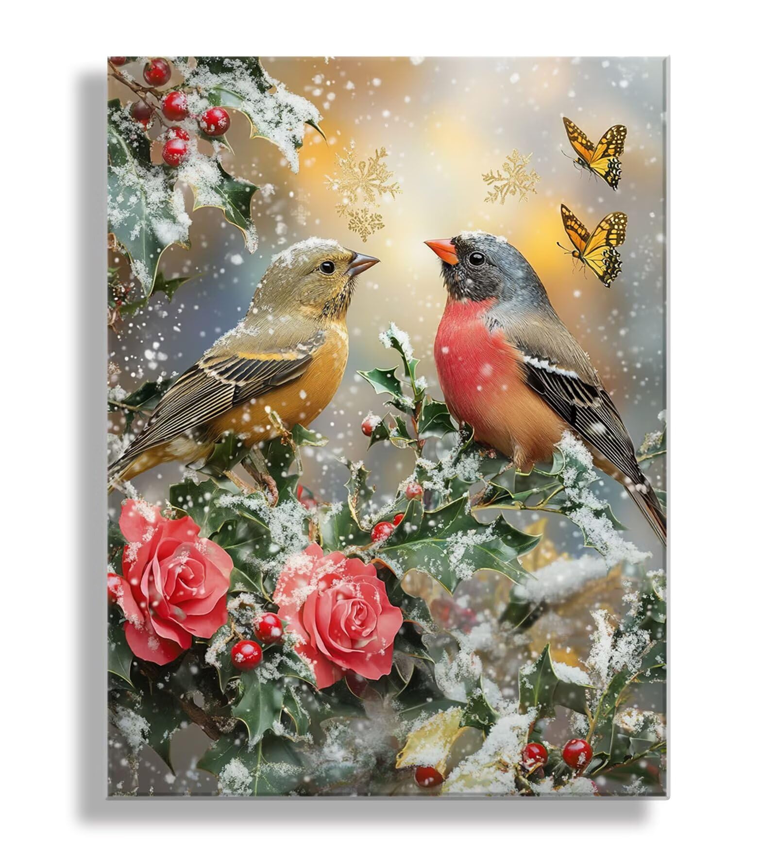 Dipingere con i Numeri Adulti fiore Uccello(2), Quadri da Dipingere Numerati Fai Da Te per Principianti, Olio La Pittura di Numeri Kit, Hobby Creativi Adulti, Decorazioni Casa 90x120cm Q3S-702