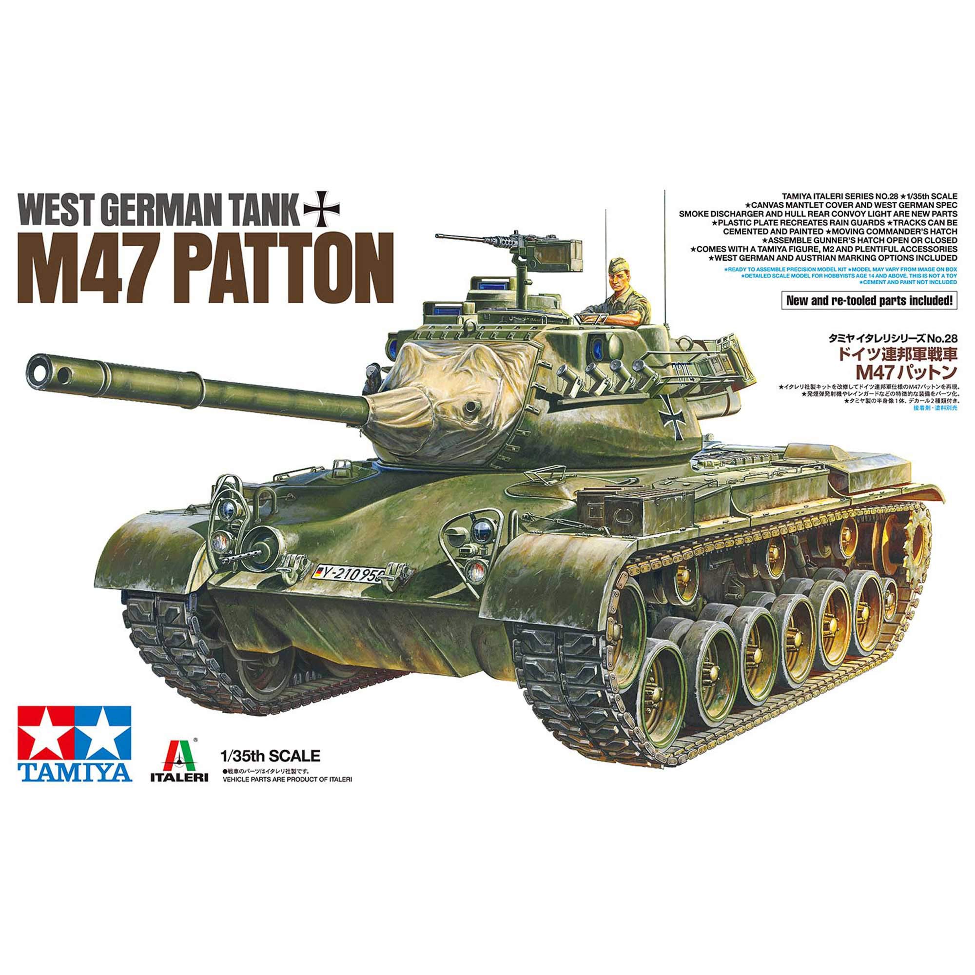 Tamiya America, Inc 1/35 West German Tank M47 Patton, TAM37028