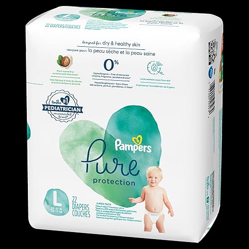 Miniatura 9 de Pañales tamaño 4 22 unidades pañales desechables Pampers Pure Protection para bebés protección hipoalergénica y sin perfume paquete jumbo el