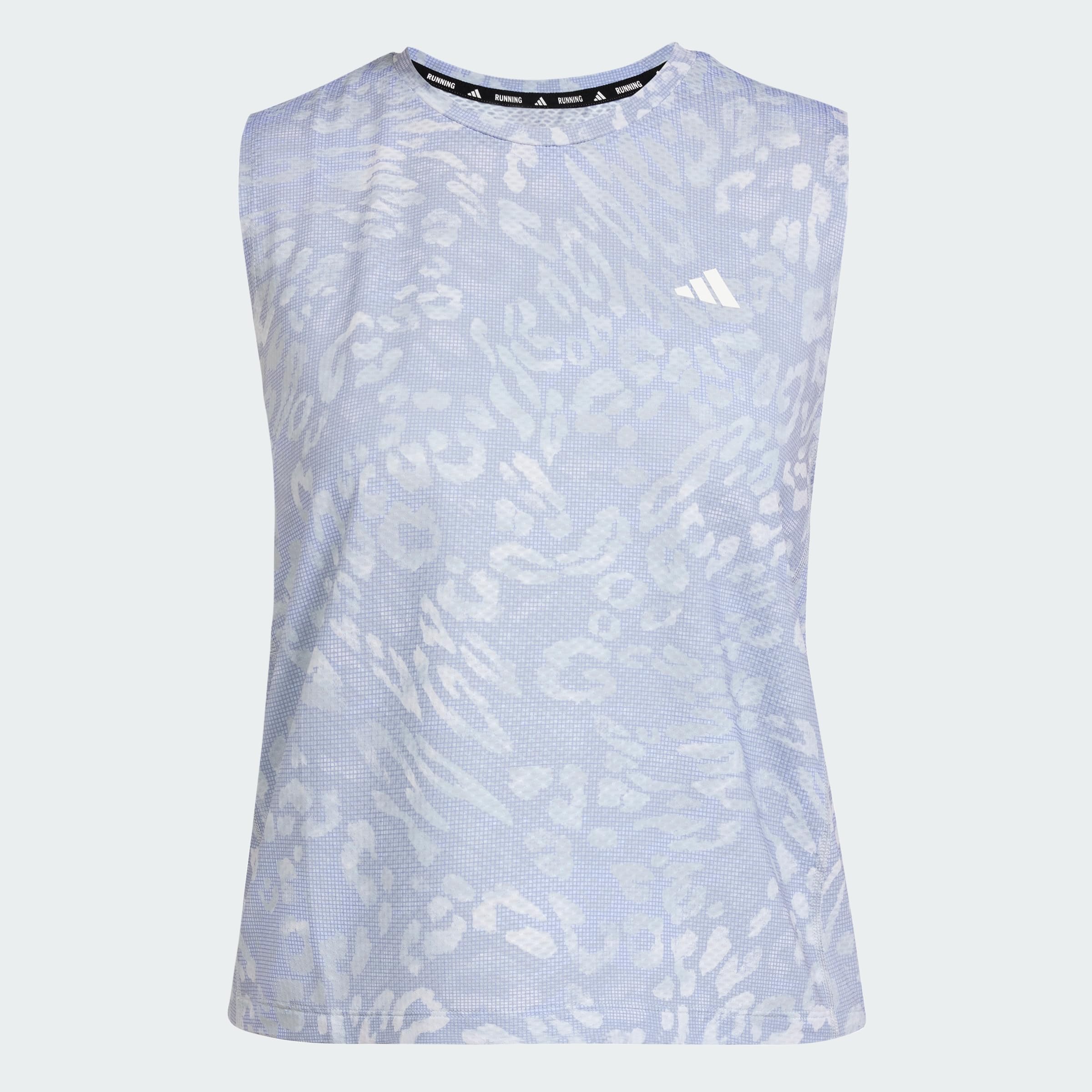 adidas Damen Own The Run AOP Tank Laufbekleidung Tank-Top Dshgry/Vioton - Flieder M