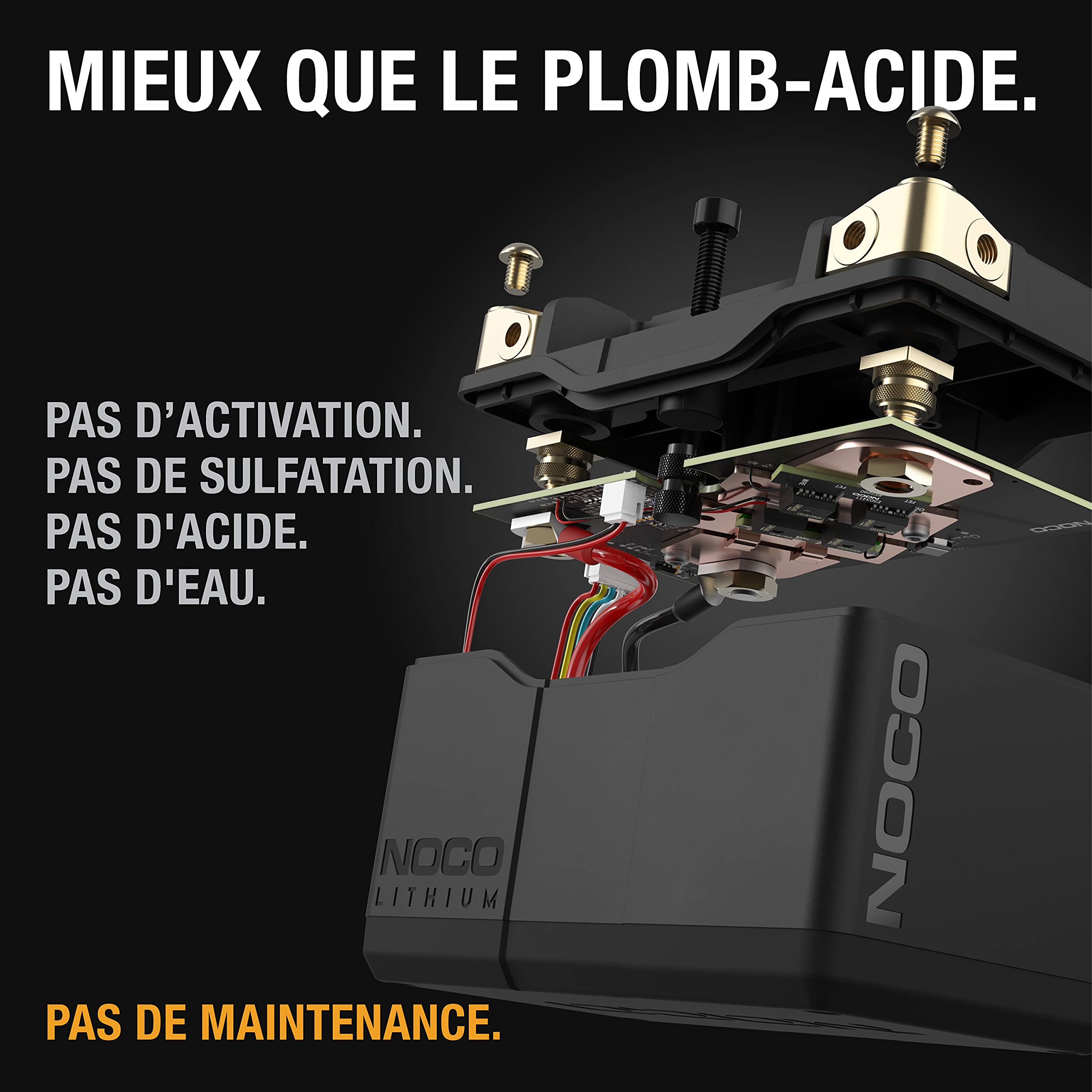 NOCO Lithium NLP9, Groupe 9, Batterie de Moto 400A, Batterie au Lithium 12V 3Ah avec BMS Dynamique pour Motos, Quad et Scooters