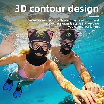 Snorkeling Facekini Sun Mask,UPF 50+ Sun Protection Facekini Diving Mask, Anti-UV Swim Mask with Breathable Fabric for Women Men, for Snorkeling Swimming Beach Vacation