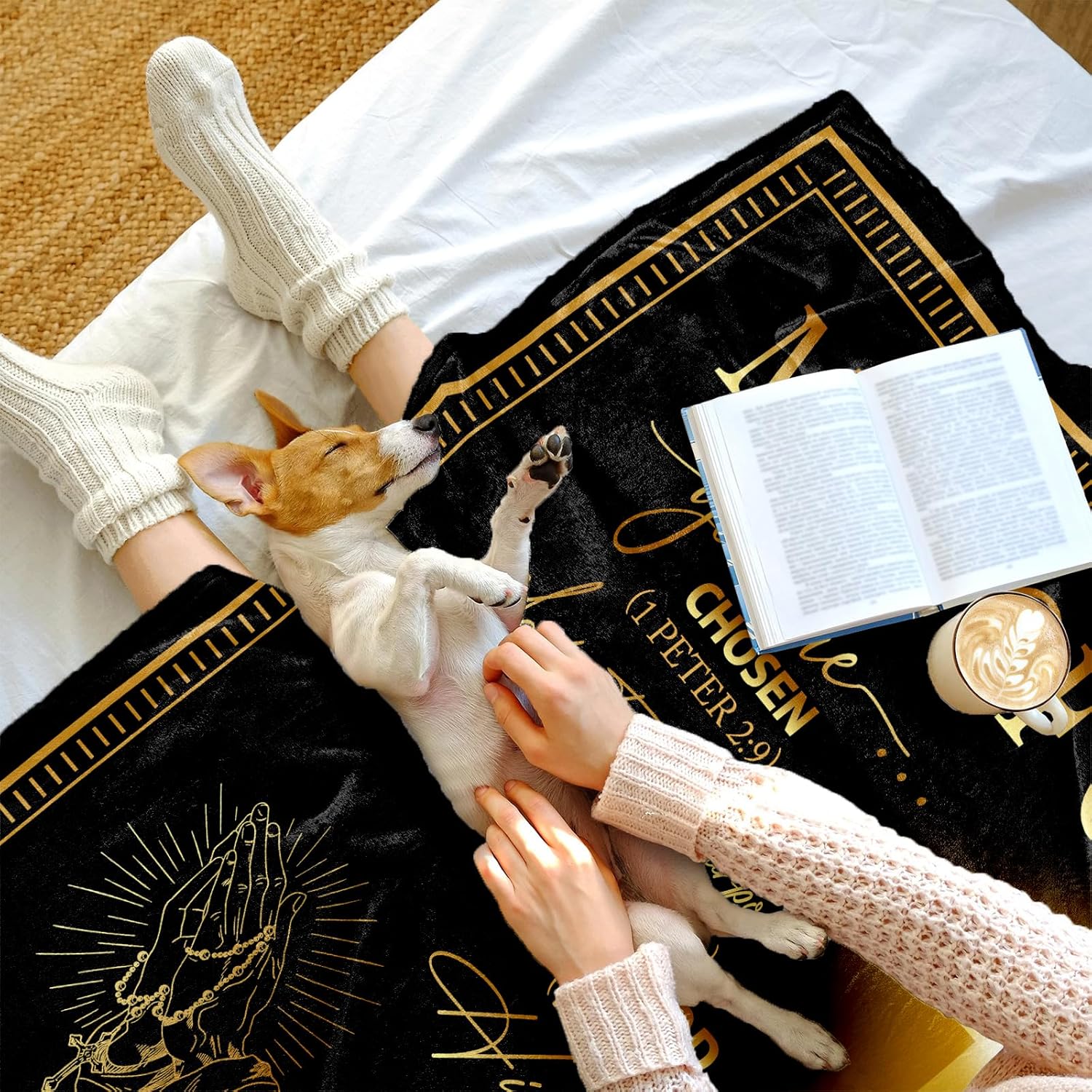 Christian Gifts for Men, Christian Blankets for Men 60"X50", Religious Gifts for Mens Faith, Man of God/Catholic/Spiritual/Jesus Gift's, Prayer/Jesus/Bible Verse Blanket - Image 2