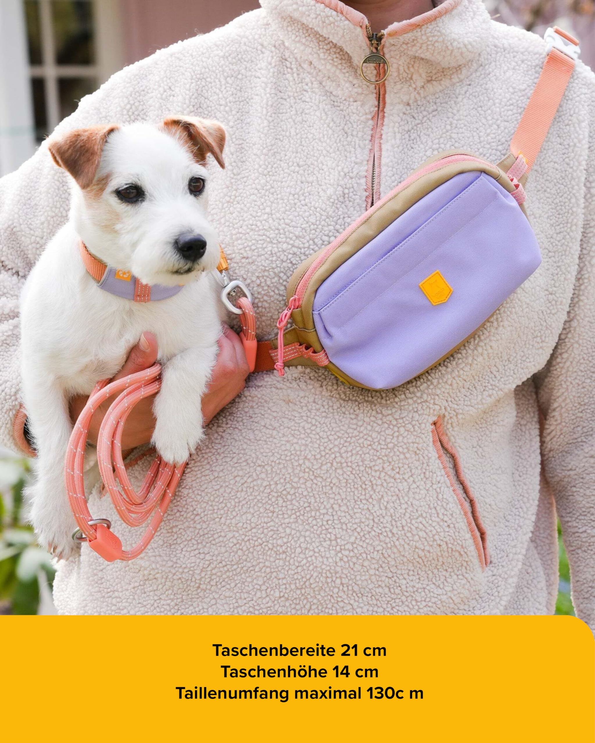 Woolly Wolf Alpha 360 Hip Pack Hüfttasche Lavendel Mix - Leckerlitasche für Hunde aus recyceltem Material, Zum Verstauen von Leckerchen, Wertsachen und Kotbeutel