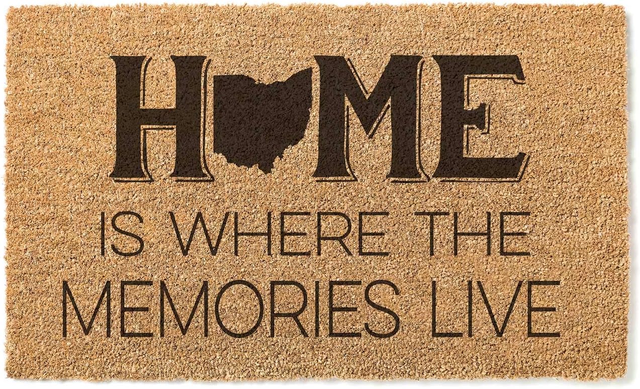 18x30 Coir Doormat Home Memories Live - Ohio