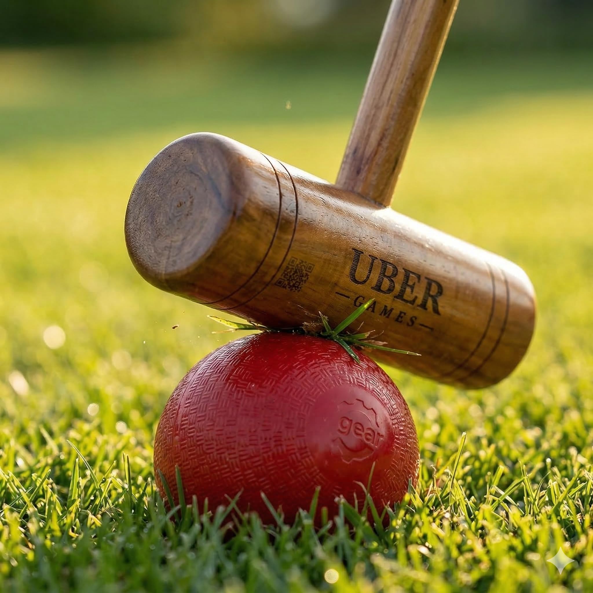 Ubergames Europe Hochwertiges Croquet/Krocket Set ECO Hartholz, 6 Personen - Croquet aus England - Hartholz - Outdoorspiel - Sport Spiel Weltmeister - Nr 1