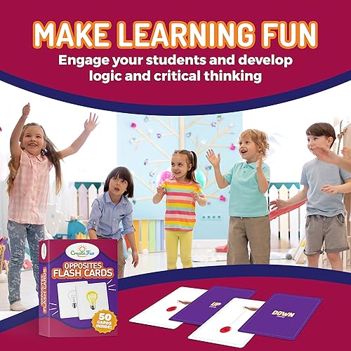 Miniatura 7 de Opposites - Tarjetas flash a juego  50 tarjetas educativas a juego  7 juegos de aprendizaje para el aula, actividades de aprendizaje para niños