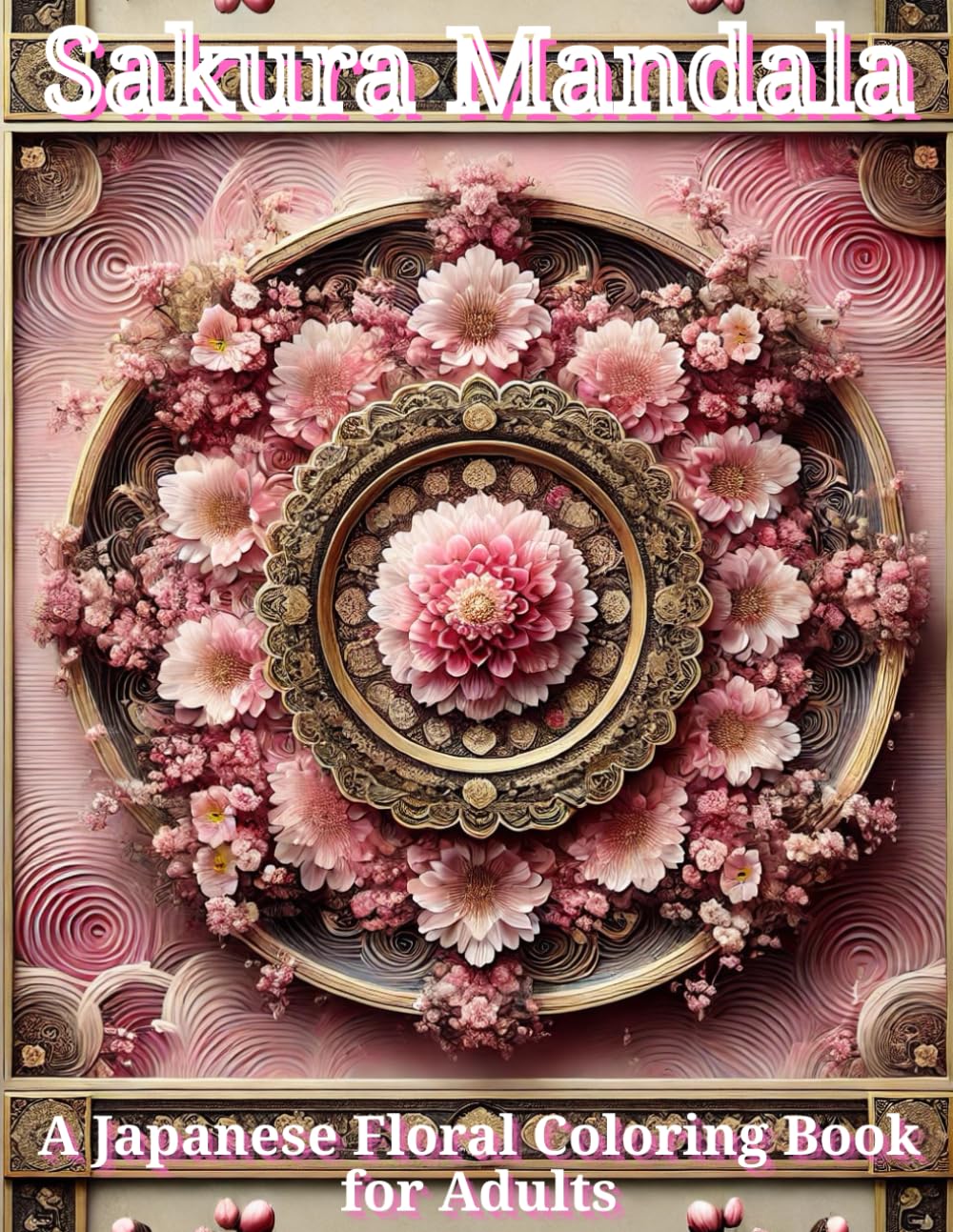 Sakura Mandala: A Japanese Floral Coloring Book for Adults