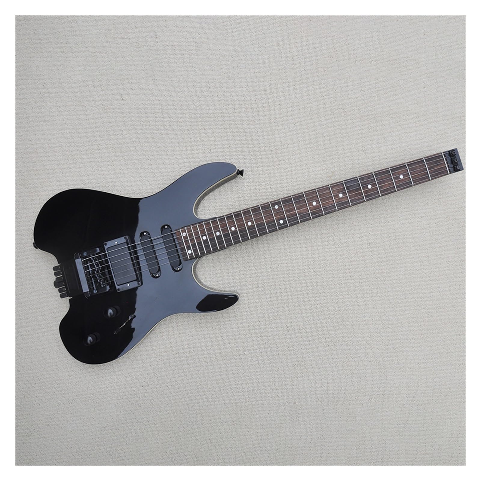 Chitarra Elettrica Senza Testa Nera Da 39 Pollici Con Corpo In Tiglio Tastiera In Palissandro 24 Tasti Professionale Chitarra Elettrica Senza Testa