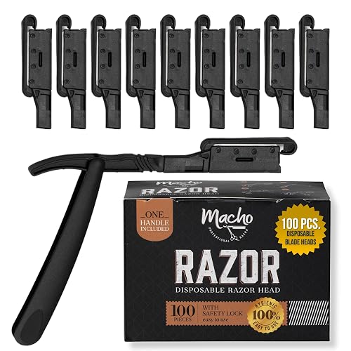 BETTER BARBER Disposable Straight Razor with 100 Blade Heads