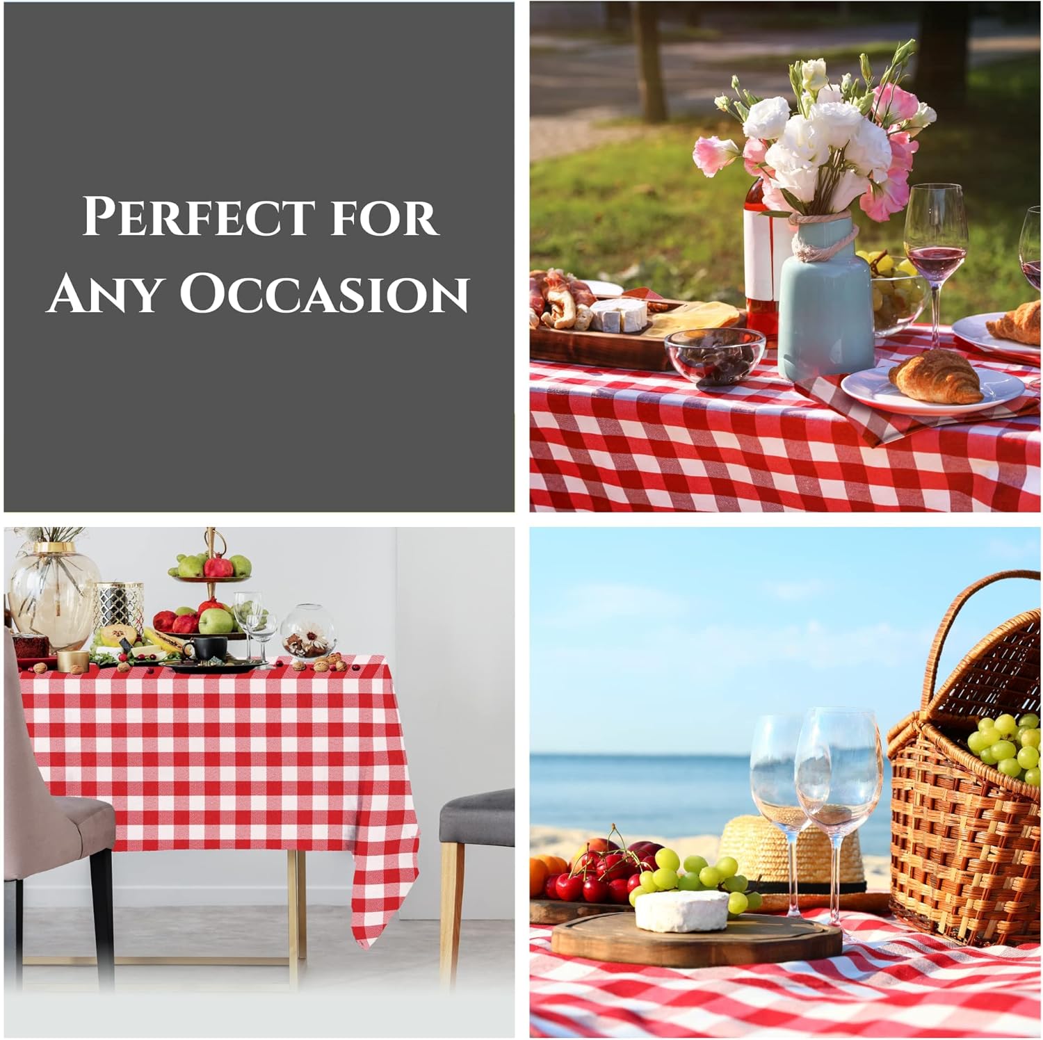 Best Cyber Monday 🔥 Savannah Ray 60x84 Buffalo Check Plaid Tablecloth | Superior Fabric to 100% Cotton | Red and White Buffalo Plaid Checkered Gingham Style Rectangle Picnic Table Cloth Best Deal Product Savannah Ray 60x84 Buffalo Check Plaid Tablecloth | Superior Fabric to 100% Cotton | Red and White Buffalo Plaid Checkered Gingham Style Rectangle Picnic Table Cloth