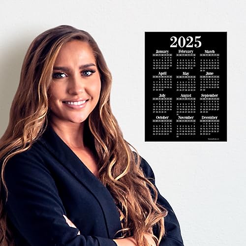 Miniatura 4 de Calcomanía de calendario anual de año a un vistazo, extraíble y reposicionable (2024, 9 x 12 pulgadas, acuarela)