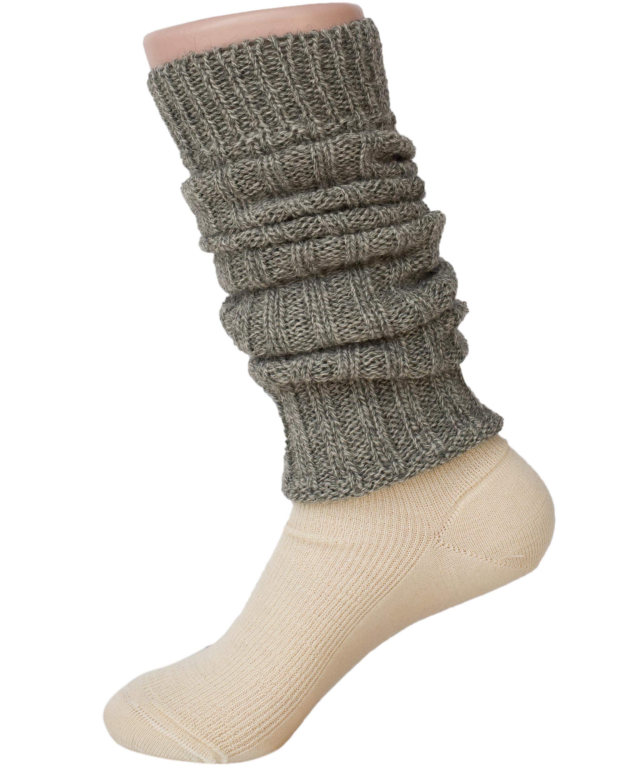 Hirsch Natur, Leg Warmers, 100% Organic Wool (Grey)