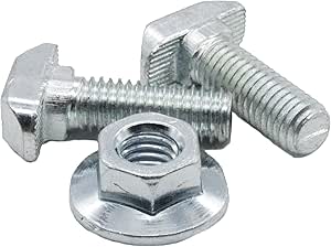 100x Hammerschraube Nut 8 - Typ B - M6 X 16 Mm, Steg 1,5 Mm, Stahl Verzinkt