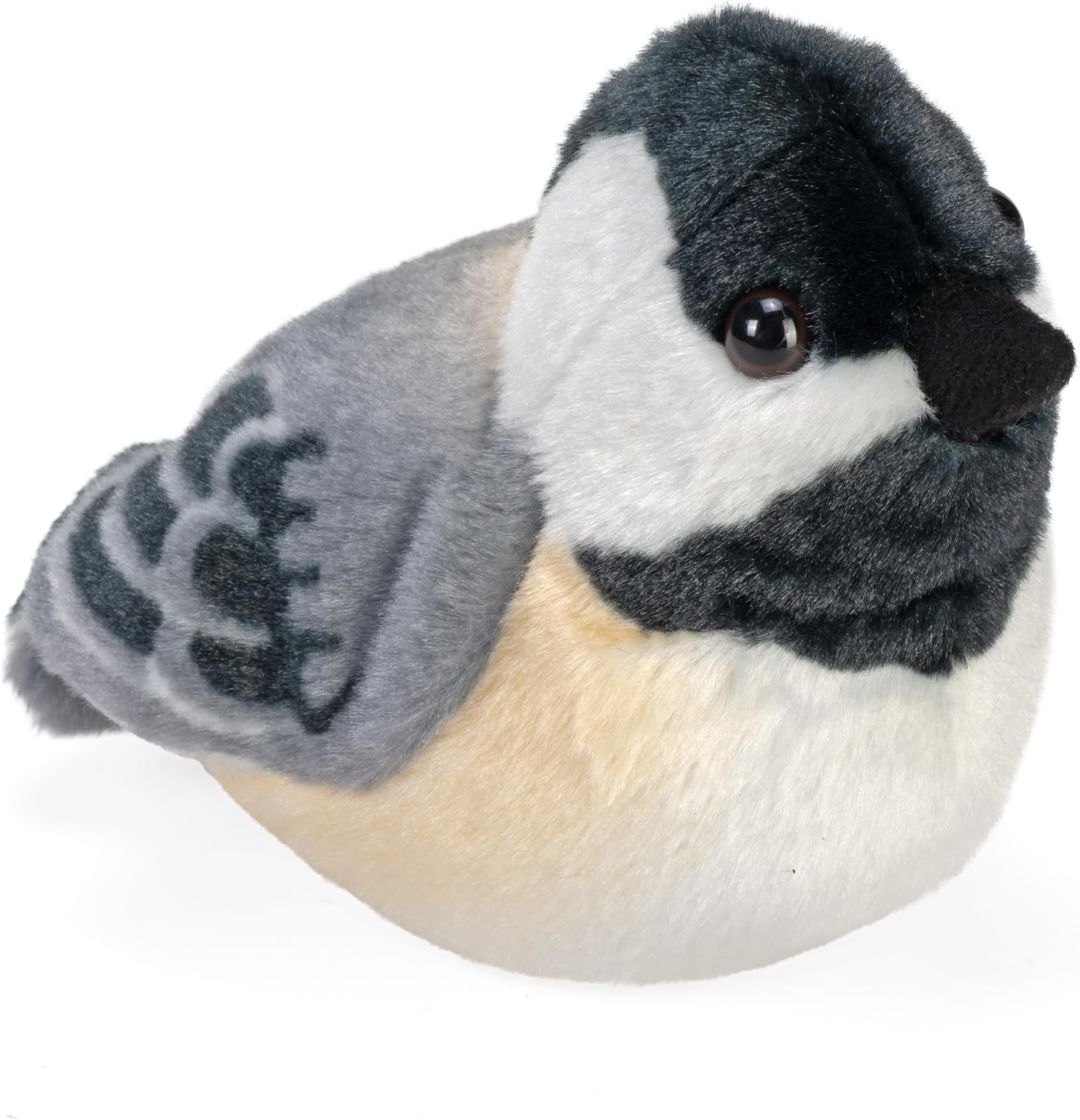 Audubon Birds Black-Capped Chickadee Plush with Authentic Bird Sound, Stuffed Animal, Bird Toys for Kids and Birders