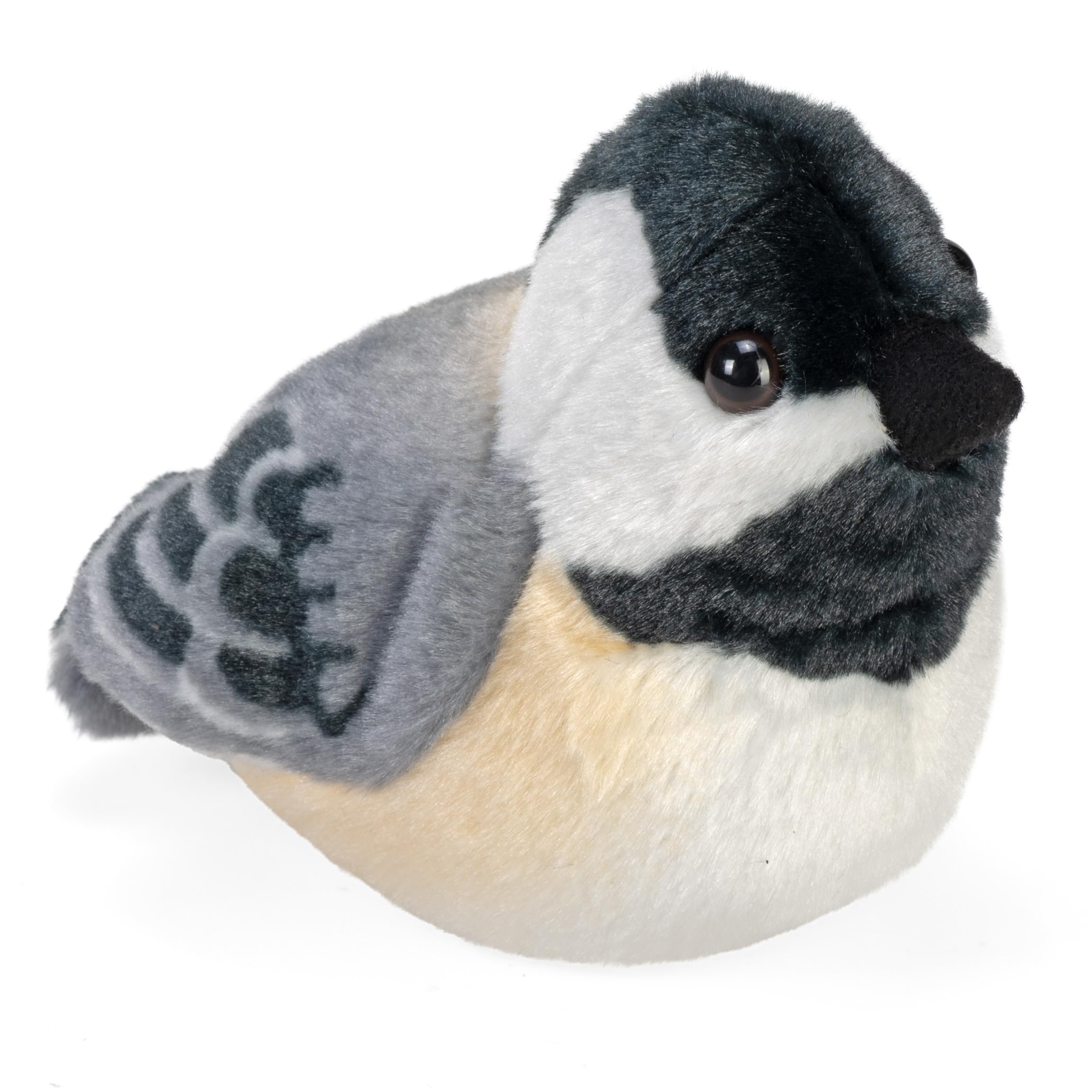 Audubon Birds Black-Capped Chickadee Plush with Authentic Bird Sound, Stuffed Animal, Bird Toys for Kids & Birders