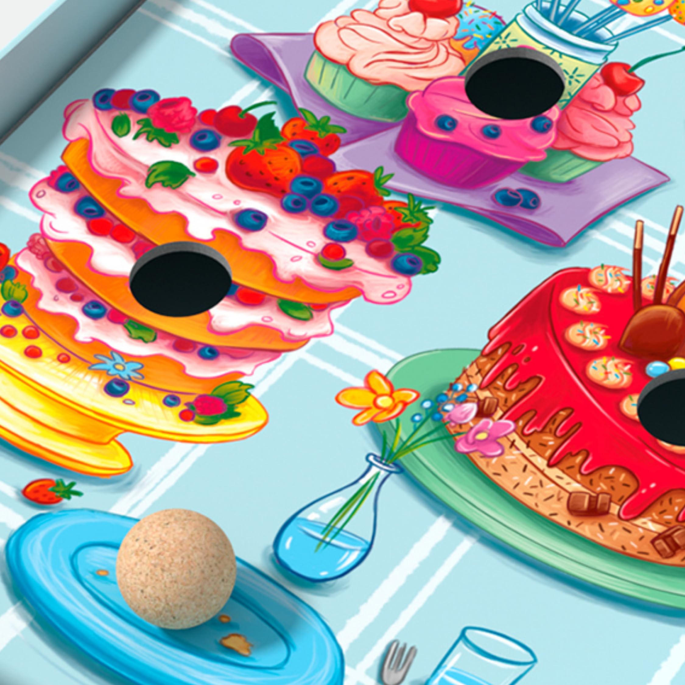 HABA Pastel de Cumpleaños Empresa Niño-Un Juego de Habilidad y Aliento-4 Años y más-307032, 307032, Colorido