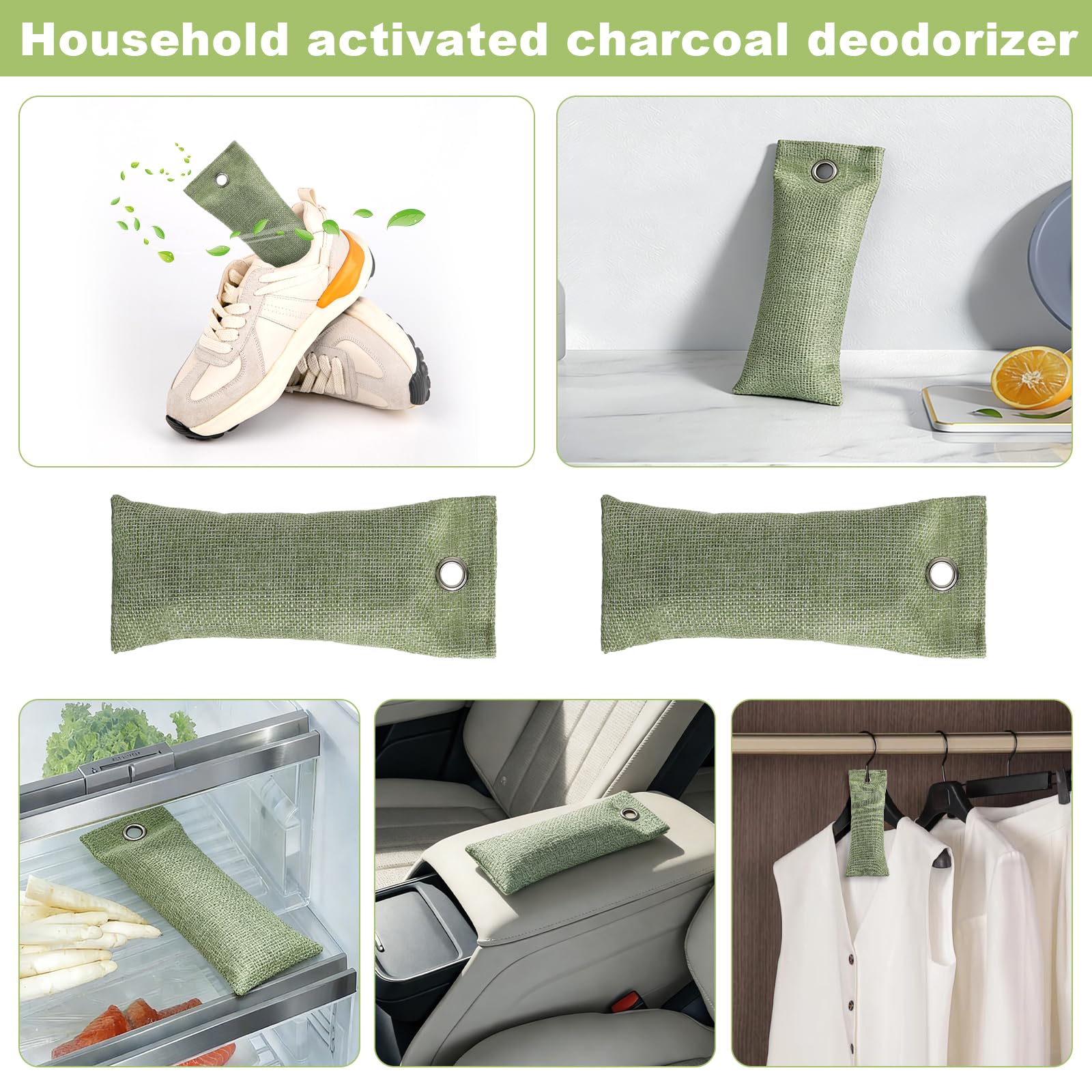 4 unidades de carbón activado para zapatos, bolsa de purificación de aire natural, cojín para zapatos con bambú, purificador de aire, bolsa de bambú activado, olor a pies por sudor pies, eliminación