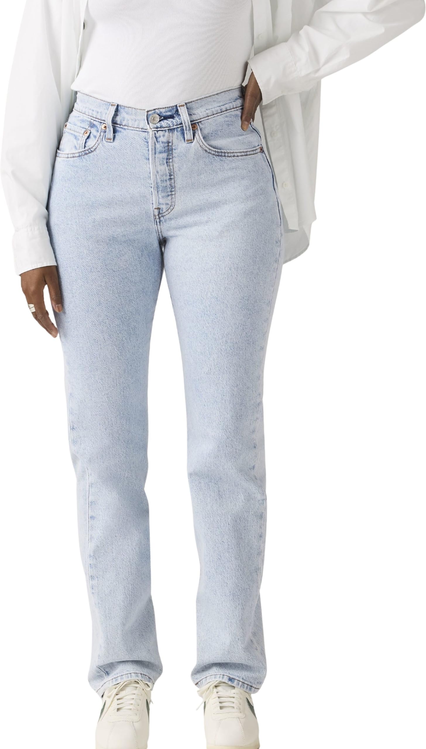 Levi's 501 Curve Lightweight Jeans, Blue, Size 29, Inside Leg 32, Women