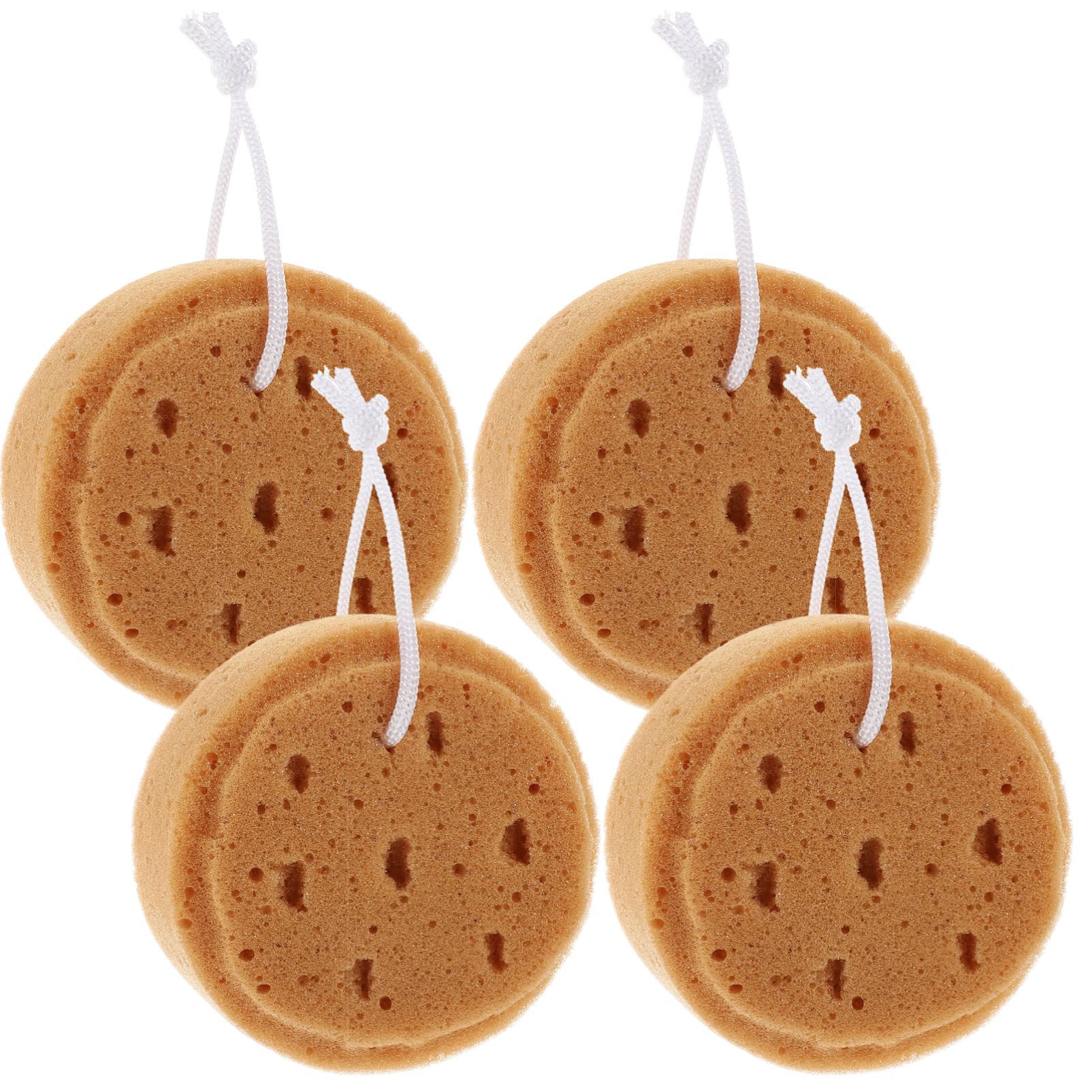 FRCOLOR Personal Care Products 4pcs Exfoliating Bath Sponge Shower Brush Soft Scrubber Skin Cleaning Spa Towel Body Scrubberwash Sponge for Men Kids