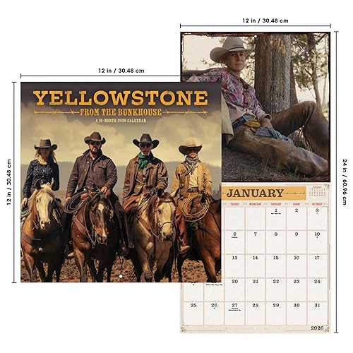 Miniatura 7 de 2026 Yellowstone From the Bunkhouse Wall Calendar